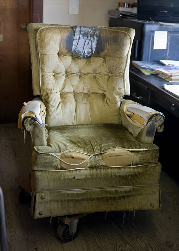 Grandpa's chair, Inwood Feed and Grain, Inwood