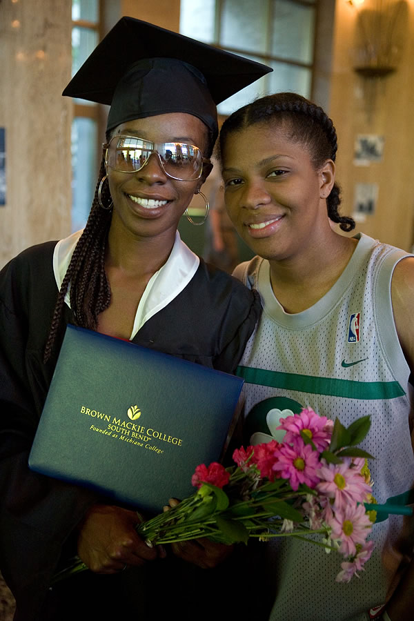 Joanna and Doye, graduation day